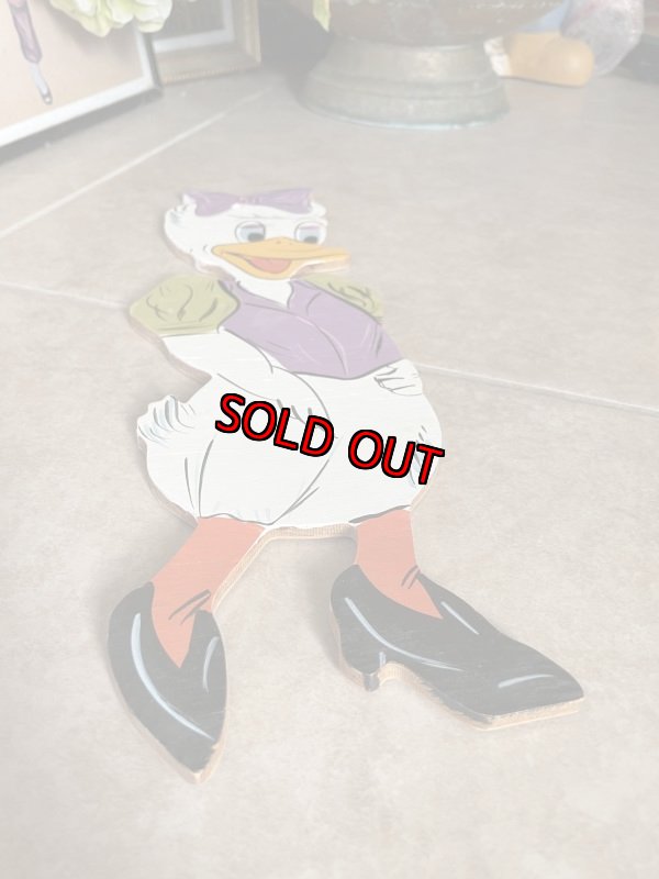 画像5: Disney Daisy wooden wall Deco   / ディズニー デイジー　木製　壁掛け　ハンドメイド (5)