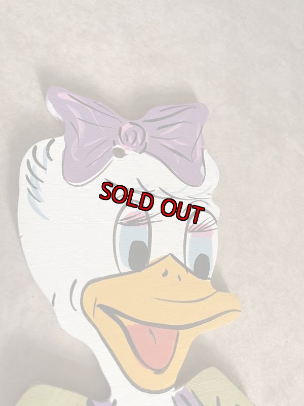 画像6: Disney Daisy wooden wall Deco   / ディズニー デイジー　木製　壁掛け　ハンドメイド (6)