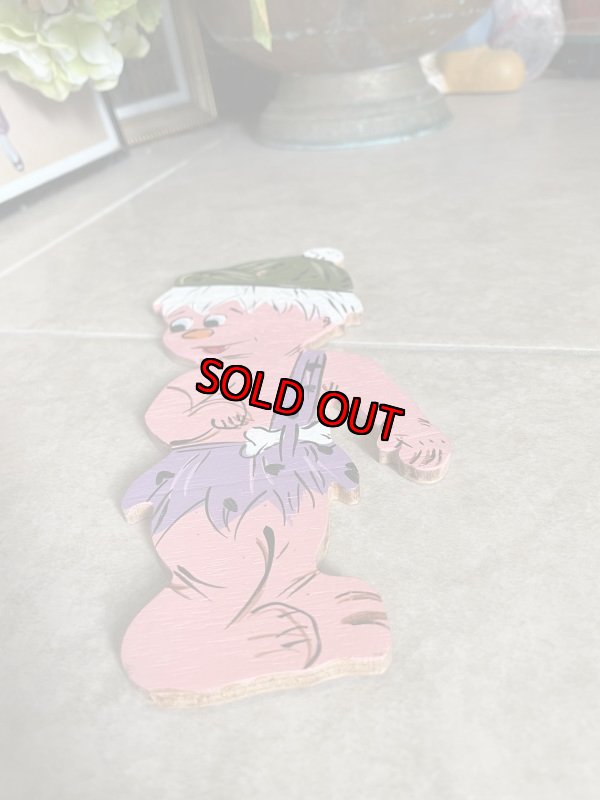 画像5: Flintstones Bamm Bamm wooden wall Deco   / フリントストーン　バンバン　木製　壁掛け　ハンドメイド (5)