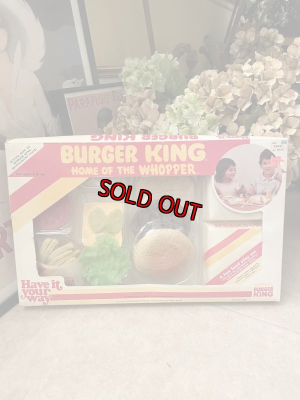画像1: Burger King play food set with box 1987 / バーガーキングの箱入りプレイフードセット (1)