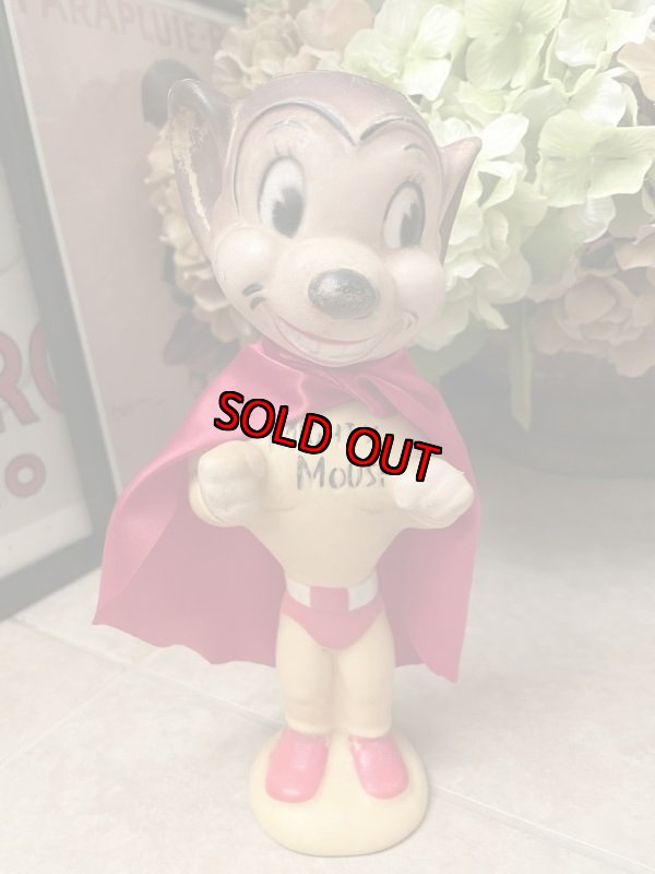 画像1: Mighty Mouse Rubber Doll with Cape 50-60‘s  / マイティマウス　ラバードール　 (1)