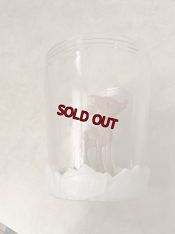 画像10: Denny’s restaurant plastic Rudolf Rain Deer white drink cup / デニーズ　プラスチック製　ルドルフ　トナカイ　ホワイトのドリンクカップ (10)
