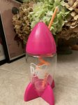 画像1: Denny’s restaurant plastic D Fusion Rocket drink cup Pink / デニーズ　プラスチック製　ロケット　ディフュージョン　ピンクドリンクカップ (1)