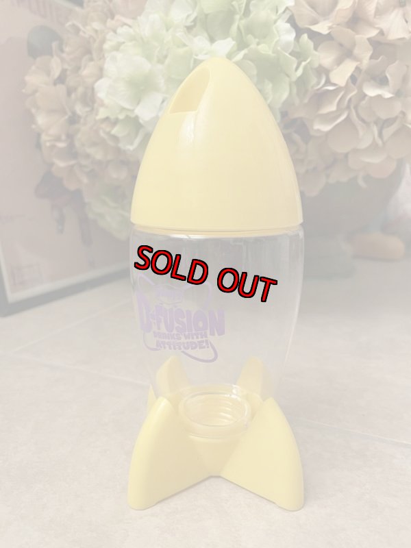 画像2: Denny’s restaurant plastic D Fusion Rocket drink cup Yellow / デニーズ　プラスチック製　ロケット ディフュージョン イエロー ドリンクカップ (2)
