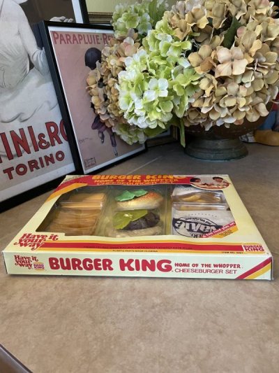 画像3: Burger King play food Cheese Burger set with box 1987 (C) / バーガーキングの箱入りプレイフードセット