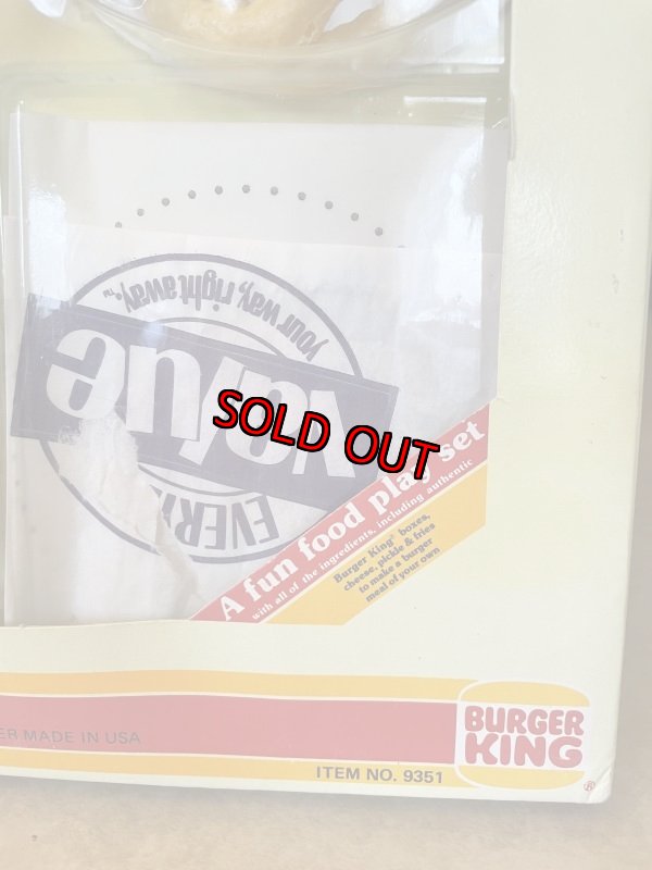 画像7: Burger King play food Cheese Burger set with box 1987 (C) / バーガーキングの箱入りプレイフードセット (7)