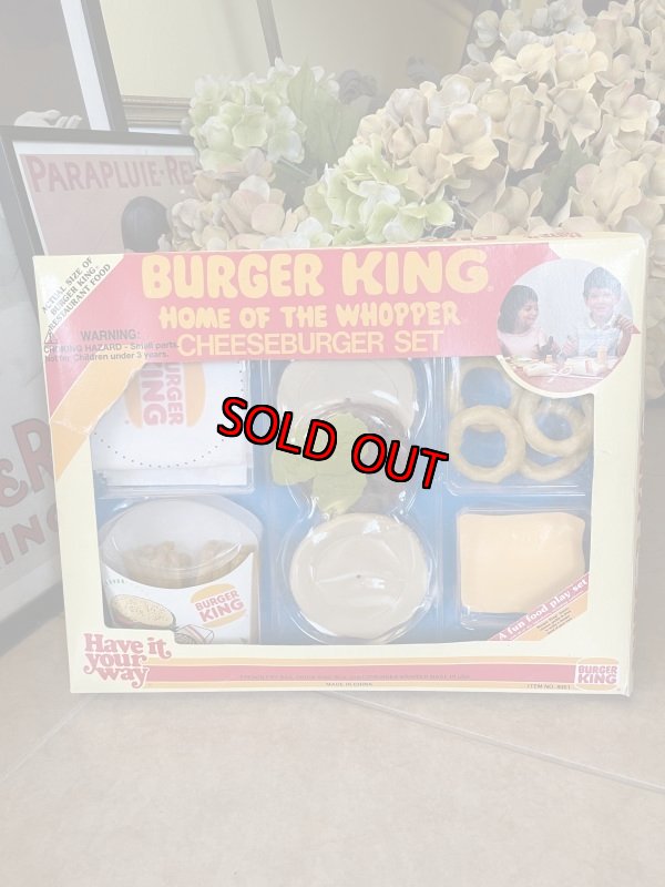 画像1: Burger King play food set Cheeseburger with box 1987 (B) / バーガーキングの箱入りプレイフード セット チーズバーガー (1)
