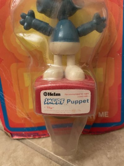 画像2: Smurfs Heml Push  Puppet 1981 / スマーフ　Helm社　ブリスター入りプッシュパペット