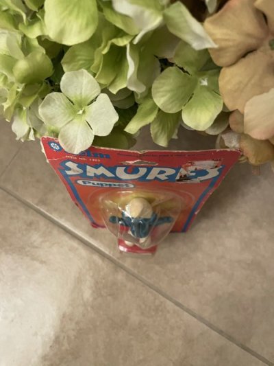 画像3: Smurfs Heml Push  Puppet 1981 / スマーフ　Helm社　ブリスター入りプッシュパペット