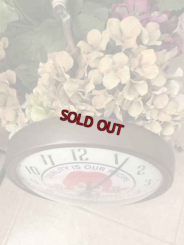 画像2: Wendy’s fast food wall clock / ウェンディーズ 壁かけメタル 時計 (2)