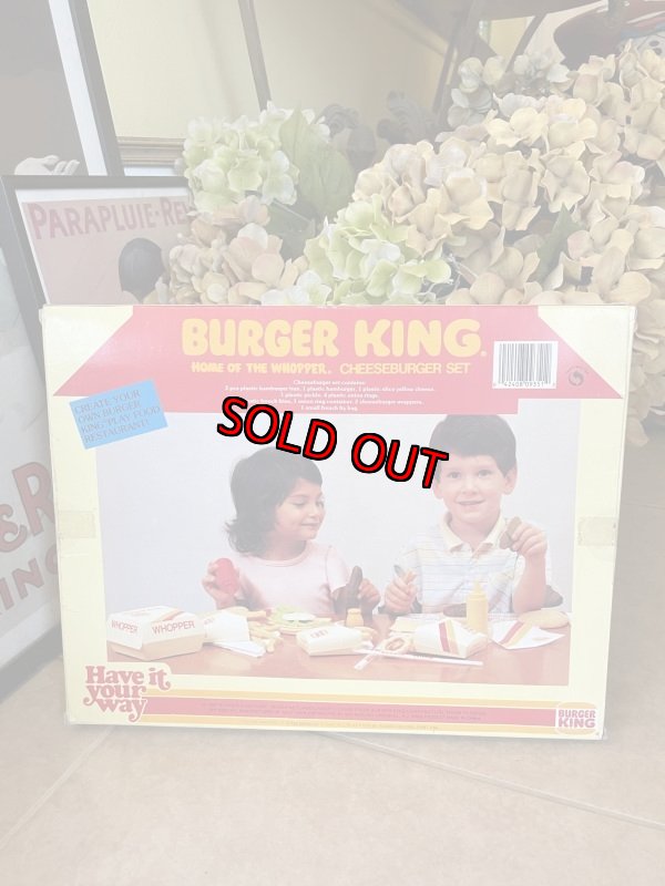 画像10: Burger King play food Cheese Burger set with box 1987 (C) / バーガーキングの箱入りプレイフードセット (10)