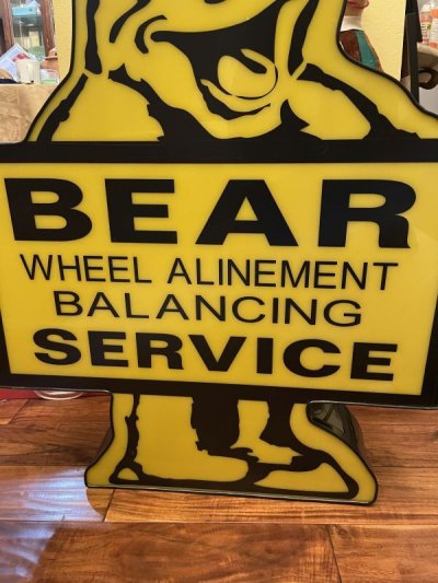 画像3: Bear Wheel Alinement Balancing Service Store Lighted Display Sign / ベア　ホイール　ウィールの電光看板、ストアディスプレイ
