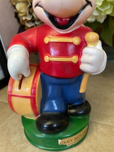画像2: Disney Mickey Mouse  Drum Vinyl doll coin bank / ディズニーのミッキーマウス　ドラム　プラスチック製　貯金箱