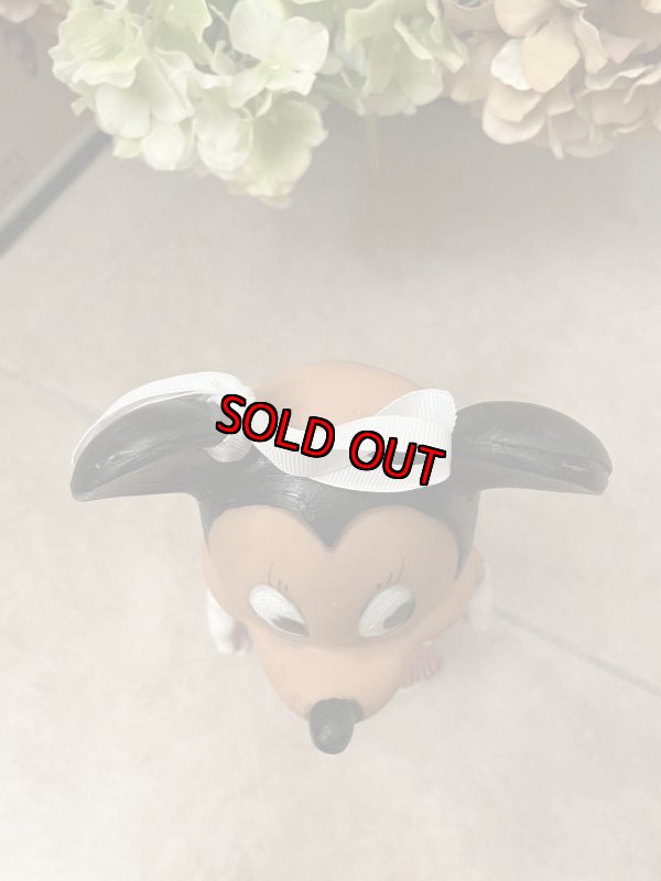 画像6: Disney  Sun Rubber Minnie Mouse Vinyl Squeak  Doll  With Dot Cloth / ディズニー　ミニーマウス　サンラバー　スクィーキードール (6)