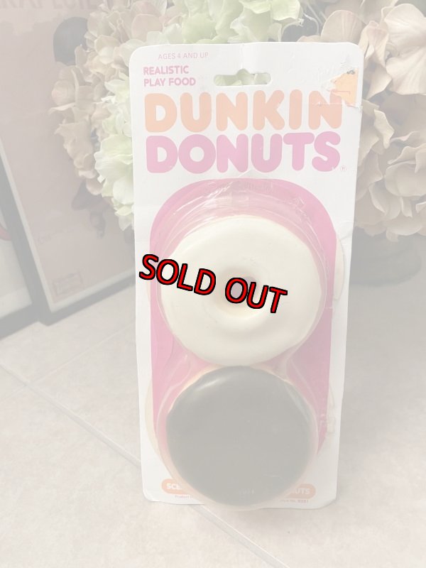 画像1: Dunkin  Donuts Play Food Set 2 Donuts 1987  / ダンキンドーナツ　プレイフードセット　2個ドーナツ　レア！！ (1)