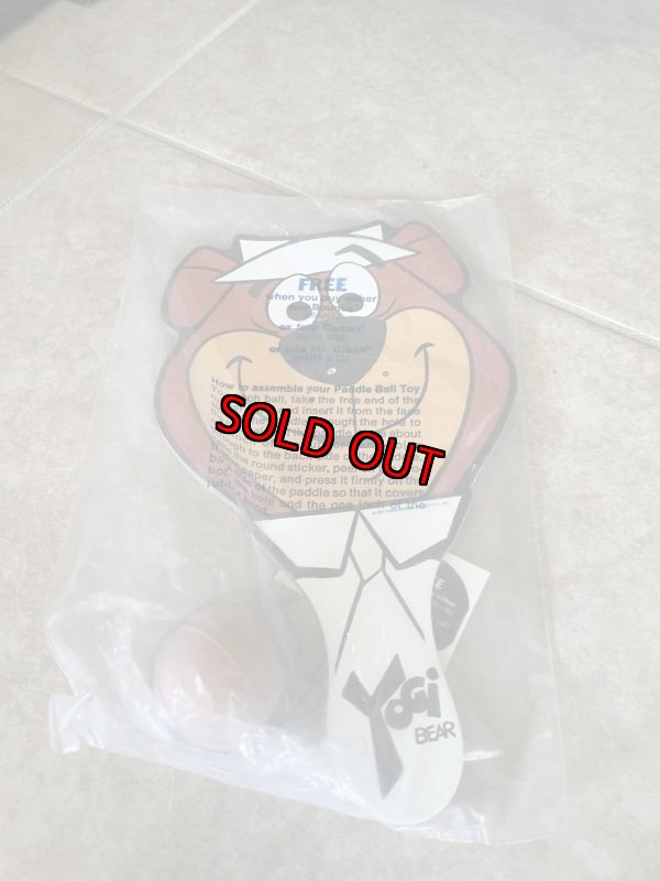 画像8: Hanna Barbera Yogi Bear Paddle Ball With Bag / ハンナバーベラ 袋入りヨギベアのパドルボール 1977 (8)