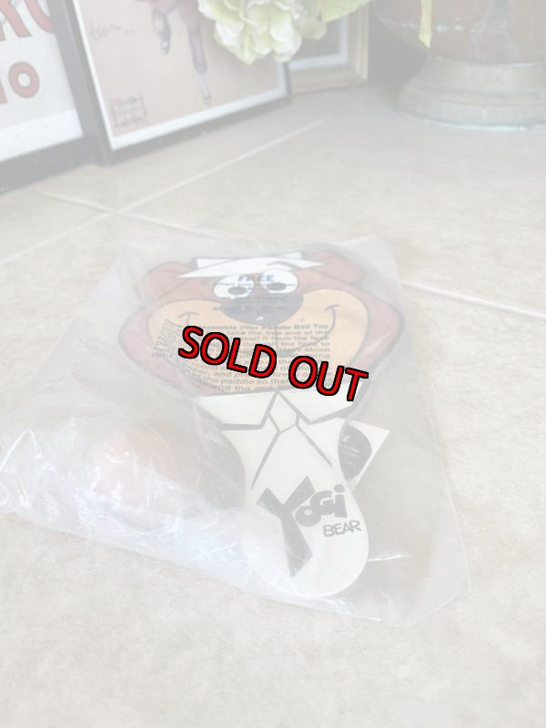 画像7: Hanna Barbera Yogi Bear Paddle Ball With Bag / ハンナバーベラ 袋入りヨギベアのパドルボール 1977 (7)