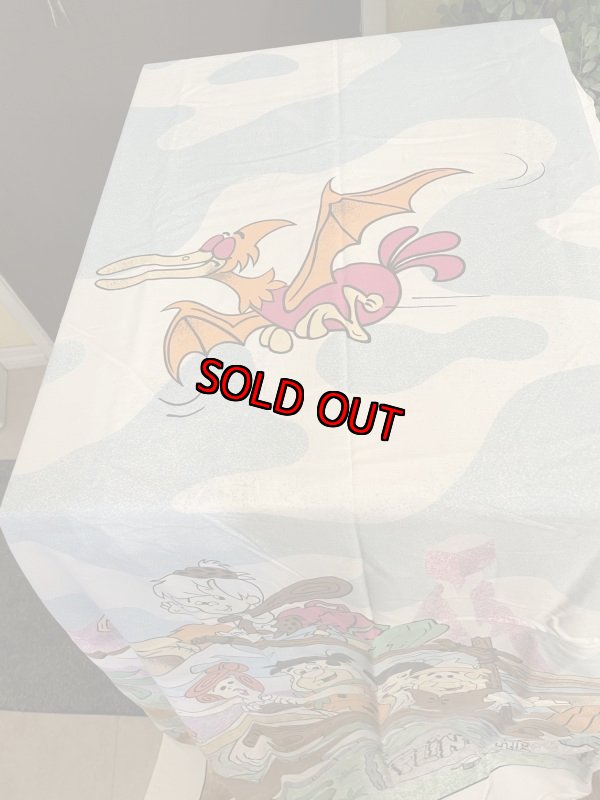 画像2: Hanna Barbera Flintstones Duvet Fabric Sheets 80-90‘s / ハンナバーベラ、フリントストーンズの布団カバー (2)