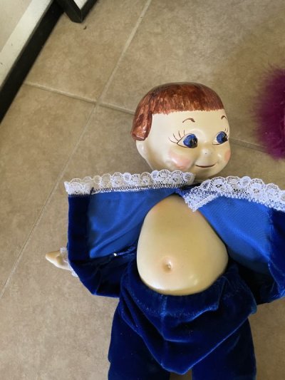 画像3: Ceramic Navy cloth doll 50’s / 陶器製ネイビーベルベット服　人形、ドール