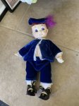 画像1: Ceramic Navy cloth doll 50’s / 陶器製ネイビーベルベット服　人形、ドール (1)