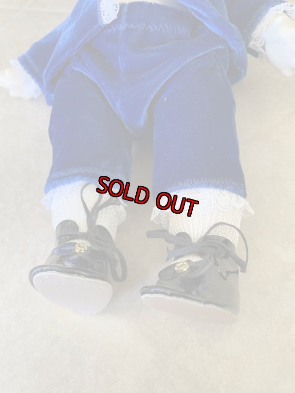 画像3: Ceramic Navy cloth doll 50’s / 陶器製ネイビーベルベット服　人形、ドール (3)