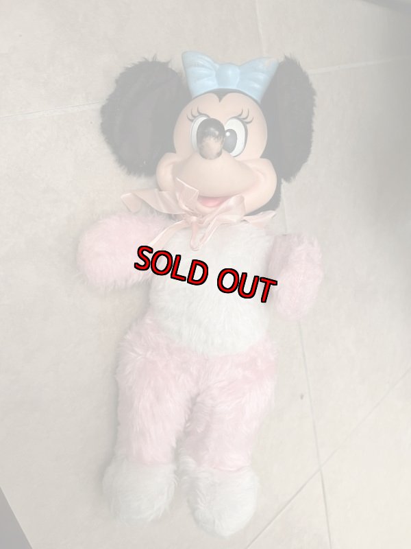 画像9: Disney Minnie Mouse Rubber Face  plush  Doll / ディズニー　ミニーマウスのラバーフェイスぬいぐるみ　 (9)