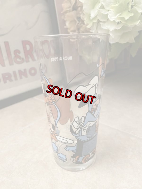 画像3: Hanna Barbera Yogi Bear & Huckleberry Hound Pepsi Glass 1977 / レア!! ハンナ・バーベラのヨギベア & ハックルベリーハウンド ペプシ グラス (3)