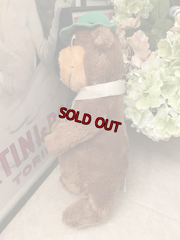 画像2: Hanna Barbera Yogi Bear Mighty Star Plush Doll /ハンナバーベラ ヨギベア ぬいぐるみ マイティスター 1980年 (2)