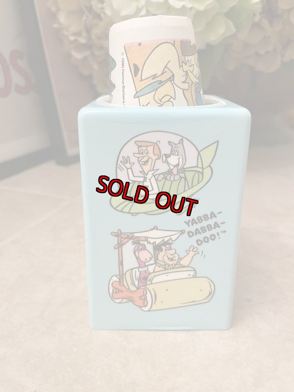 画像2: Hanna Barbera Flintstones & Jetsons Cup Dispenser With Box   1990  / フリントストーン&ジェットソン 箱付きカップ ディスペンサー (2)