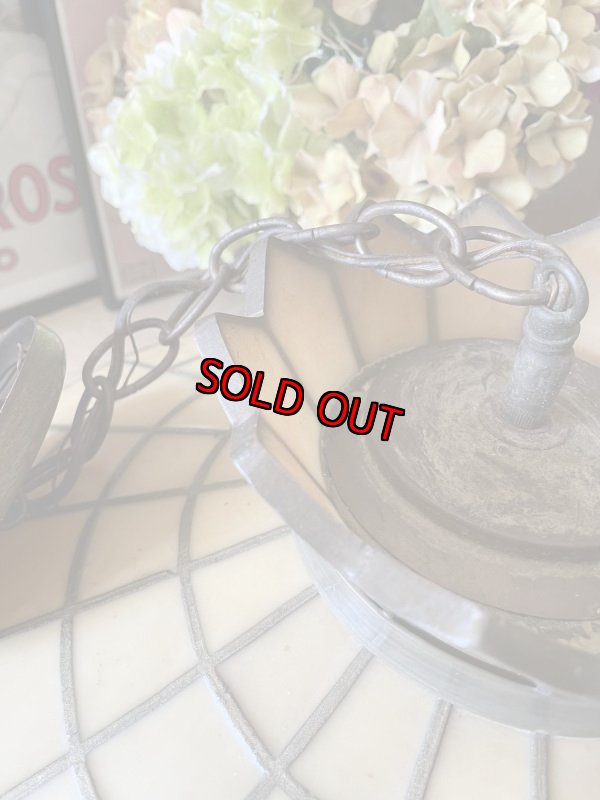 画像10: McDonald’s stained Glass Ceiling hanging lamp , light / マクドナルドのステンドグラススタイル　ランプシェード (10)