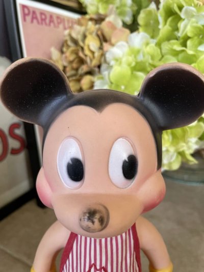 画像1: Disney Sun Rubber Minnie Mouse Vinyl Squeak Doll / ディズニー ミニーマウス サンラバー スクィーキードール