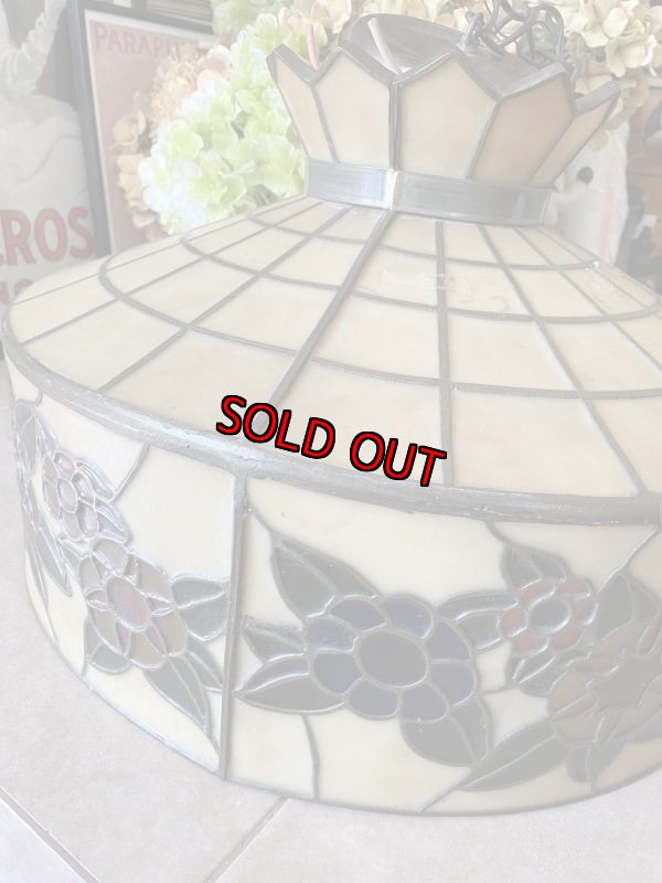 画像14: McDonald’s stained Glass Ceiling hanging lamp , light / マクドナルドのステンドグラススタイル　ランプシェード (14)