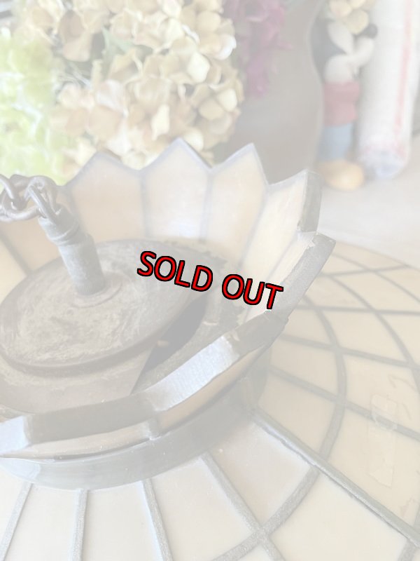 画像9: McDonald’s stained Glass Ceiling hanging lamp , light / マクドナルドのステンドグラススタイル　ランプシェード (9)