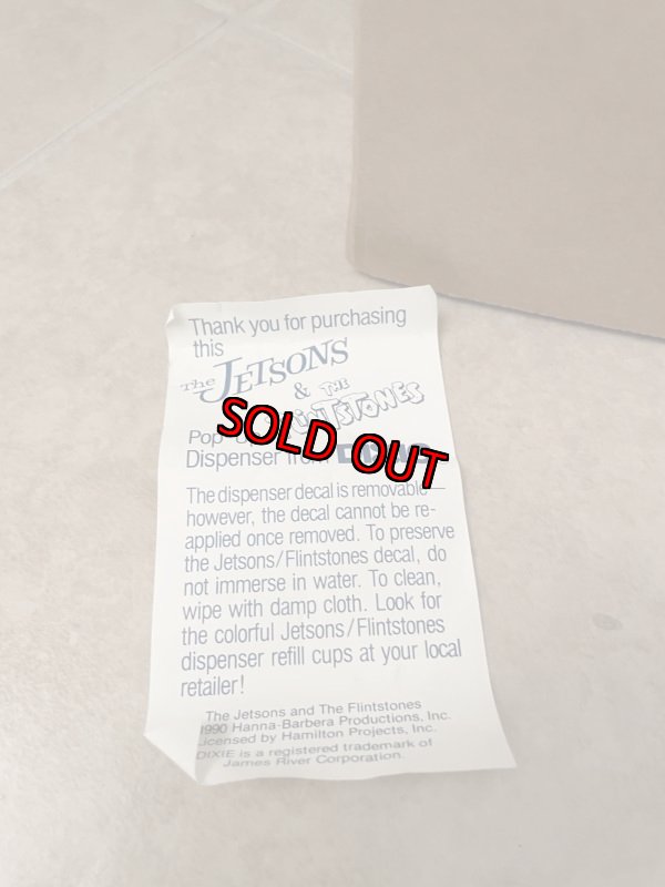 画像7: Hanna Barbera Flintstones & Jetsons Cup Dispenser With Box   1990  / フリントストーン&ジェットソン 箱付きカップ ディスペンサー (7)