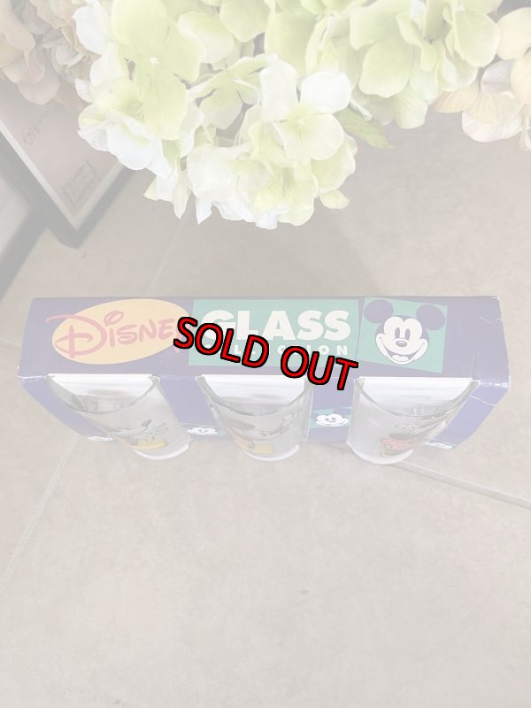 画像3: Disney Mickey Mouse  Glass Tumbler set of 3 Germany 80’-90’s  / ディズニーのミッキーマウス 3個入りコップセット　ドイツ製 (3)