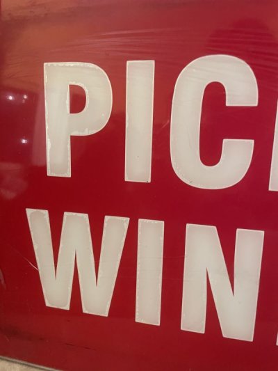 画像1: Wendy’s Pick up window Sign / ウエンディーズ ピックアップ ウィンドウ(右矢印)サイン、看板、ストアディスプレイ