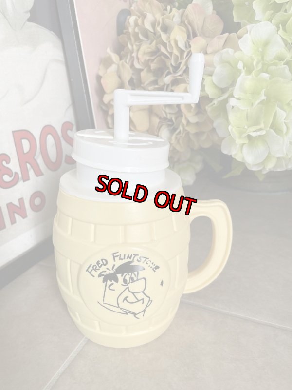 画像1: Hanna Barbera Fred Flintstone Mr. Slush Freezer Mug & Cup / フリントストーン　フレッド　ミスタースラッシュ　フリーザー　プラスチック製マグ (1)