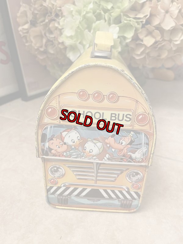 画像5: Disney Mickey Mouse  Tin School Bus Lunch Box / ミッキーマウスのティン製 スクールバス ランチボックス 60年代 (5)