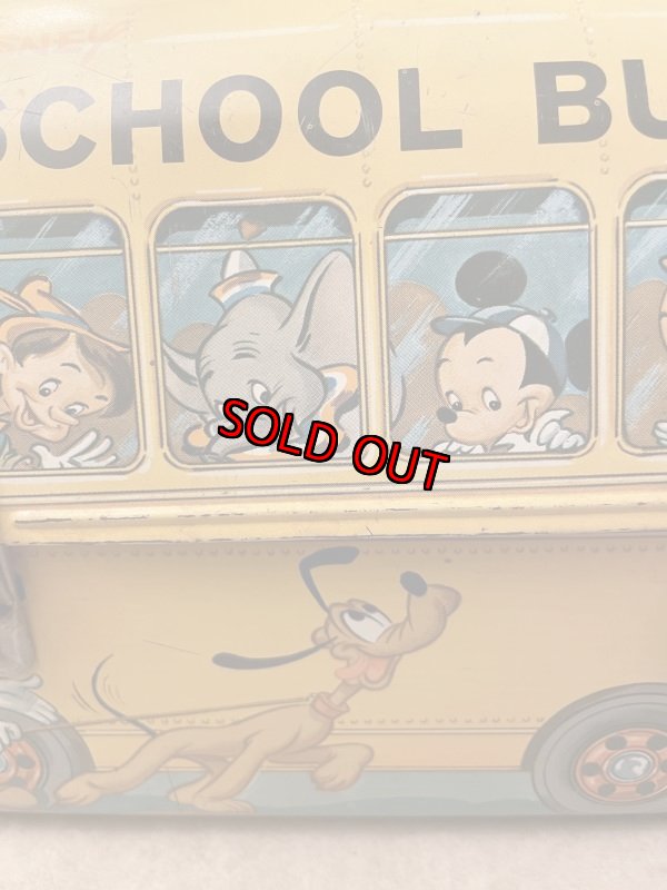 画像4: Disney Mickey Mouse  Tin School Bus Lunch Box / ミッキーマウスのティン製 スクールバス ランチボックス 60年代 (4)