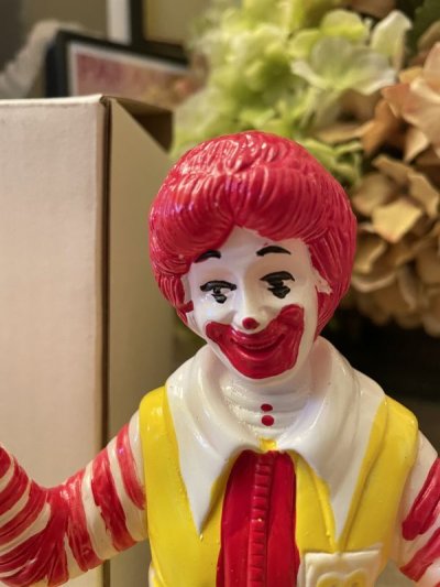画像1: McDonald’s Ronald plastic doll coin bank with box / マクドナルド、ロナルドのプラスチック製ドール　箱入り貯金箱