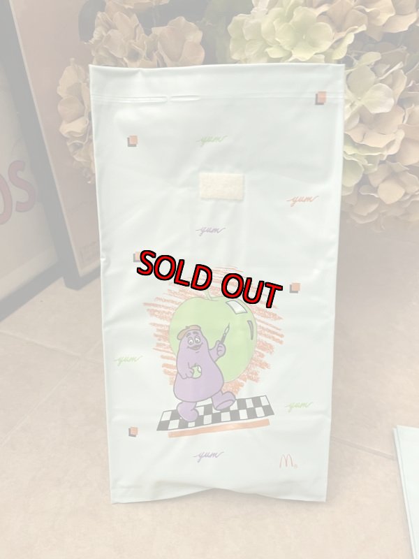 画像1: McDonald’s Grimace Vinyl Lunch Bag 1988 / マクドナルドのグリマス　ビニール製ランチバッグ (1)