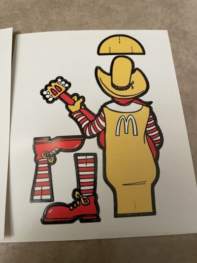 画像2: McDonald’s Ronald Panch Out Small Doll set of 2 , 1994 / マクドナルドのロナルド　ソフトプラスチック製　パンチアウト人形
