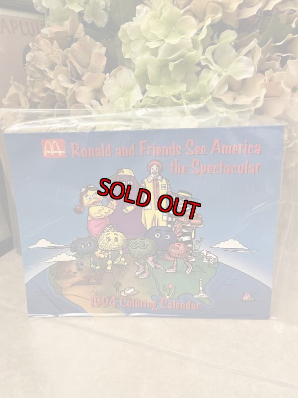 画像1: McDonald’s Ronald Coloring Calendar 1994   / マクドナルドの1994年　色塗りカレンダー (1)