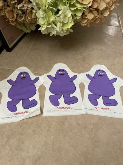 画像3: McDonald’s Ronald & Grimace Plastic hand puppet set of 3 1992/ マクドナルド、ロナルドとグリマスのプラスチック製ハンドパペット 3枚入り