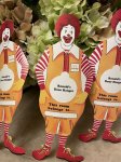 画像2: McDonald’s Ronald paper Door Hanger Set if 3  1992 / マクドナルドのロナルド　紙製　ドアハンガー3枚セット (2)