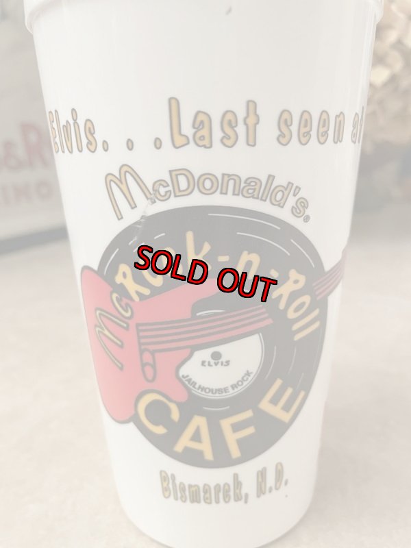画像7: McDonald’s Rock n roll cafe Plastic Cup Set of 2 (L) 1991 / マクドナルドのプラスチック製、ロックンロールカフェ、コップ、2個セット (7)
