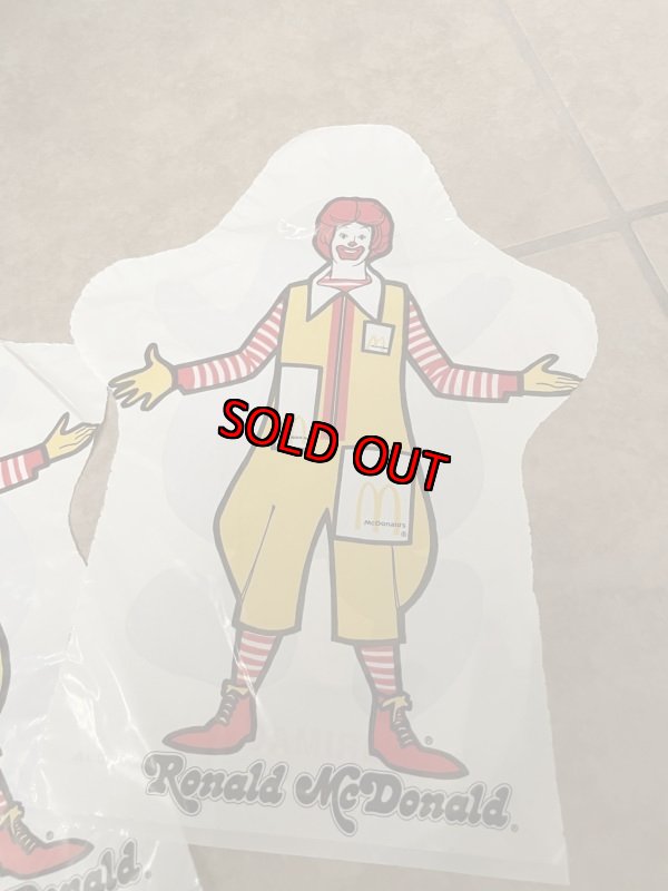 画像4: McDonald’s Ronald & Grimace Plastic hand puppet set of 3 1992/  マクドナルド、ロナルドとグリマスのプラスチック製ハンドパペット　3枚入り (4)