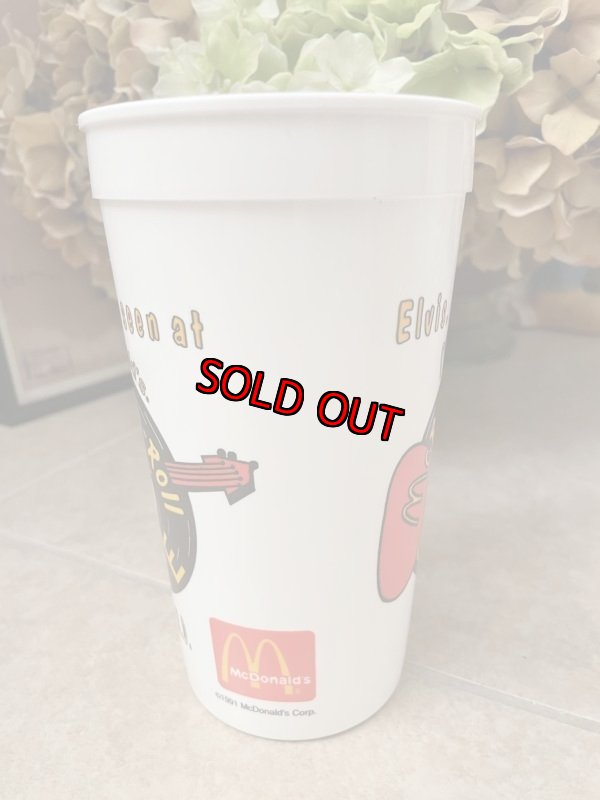 画像4: McDonald’s Rock n roll cafe Plastic Cup Set of 2 (L) 1991 / マクドナルドのプラスチック製、ロックンロールカフェ、コップ、2個セット (4)
