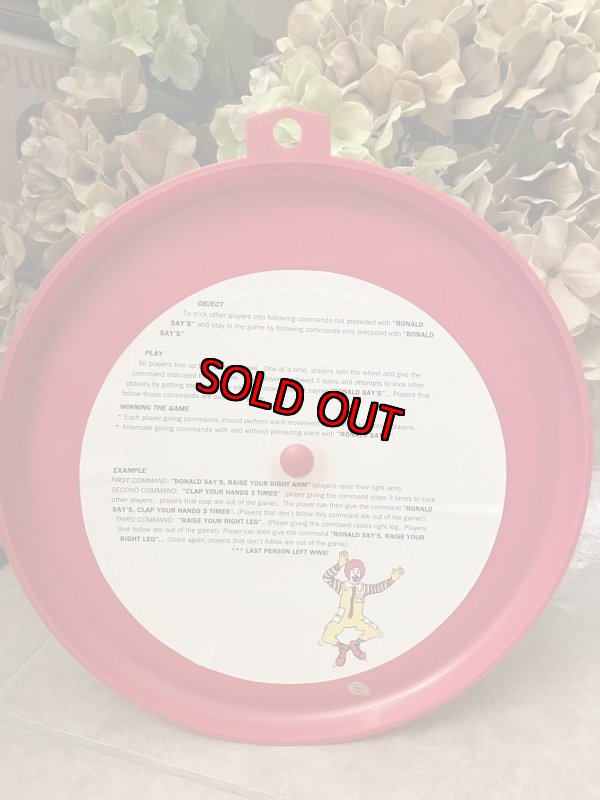 画像5: McDonald’s  Ronald Say Plastic Round Game / マクドナルド、ロナルドの円盤型ゲーム (5)