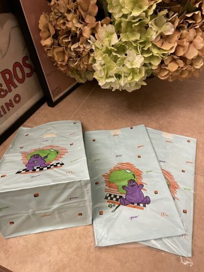画像3: McDonald’s Grimace Vinyl Lunch Bag 1988 / マクドナルドのグリマス　ビニール製ランチバッグ